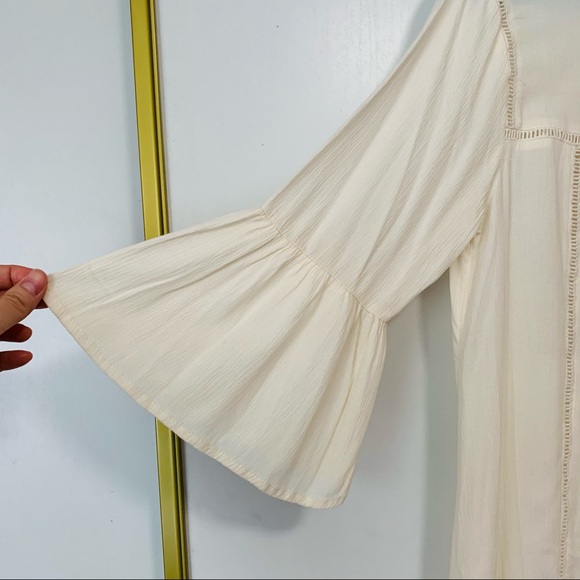 NWT OLD NAVY cream boho peasant blouse - Picture 10 of 13